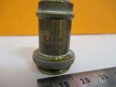 ANTIQUE LEITZ GERMANY OBJECTIVE "3" LENS MICROSCOPE PART AS PICTURED &A2-FT-87