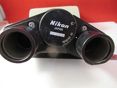 BINOCULAR HEAD NIKON JAPAN OPTICS MICROSCOPE PART AS PICTURED #66-A-55