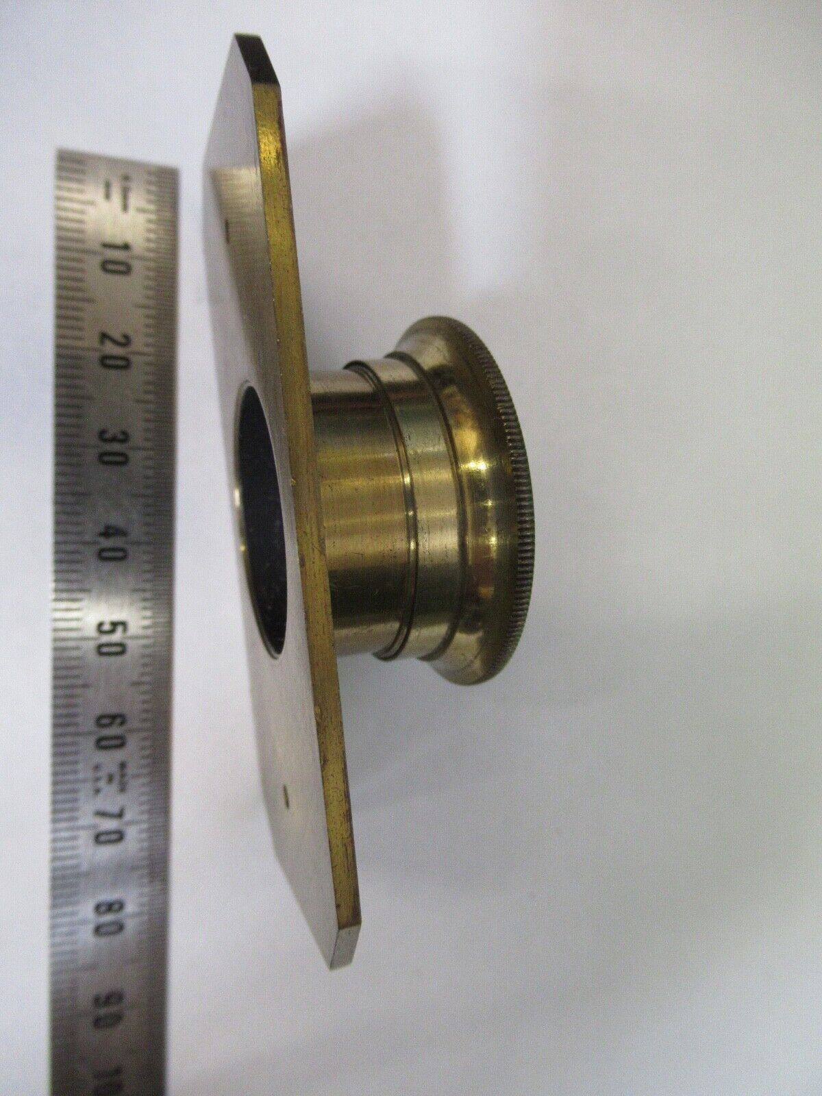 ANTIQUE BRASS COMPRESSORIUM SLIDE STAGE UK MICROSCOPE PART F8-B-05