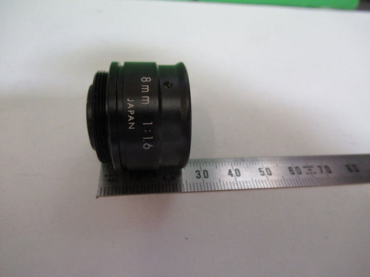 8mm JAPAN CAMERA LENS OPTICS MICROSCOPE PART AS PICTURED &R1-A-38