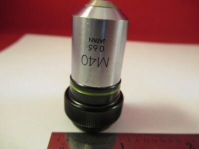 OLYMPUS JAPAN M40 40X OBJECTIVE LENS OPTICS MICROSCOPE PART &AG-A-02