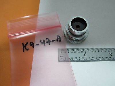 MICROSCOPE PART OBJECTIVE HERTEL KASSEL 4X OPTICS AS IS BIN#K9-47-A