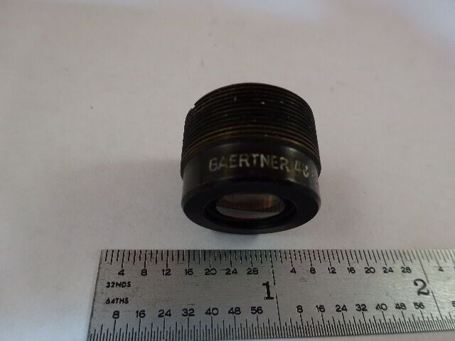 MICROSCOPE PART GAERTNER 48 mm OBJECTIVE OPTICS AS IS #31-C-94