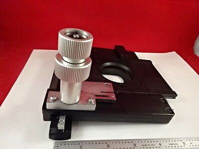 MICROSCOPE PART LEICA ATC STAGE SPECIMEN TABLE MICROMETER OPTICS AS IS #36-G-06