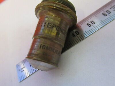 ANTIQUE BRASS SPENCER OBJECTIVE 16mm LENS MICROSCOPE PART AS PICTURED &F6-B-122