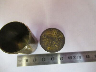 BECK  ANTIQUE BRASS EMPTY OBJECTIVE CANISTER MICROSCOPE LONDON AS PIC &87-FT-44