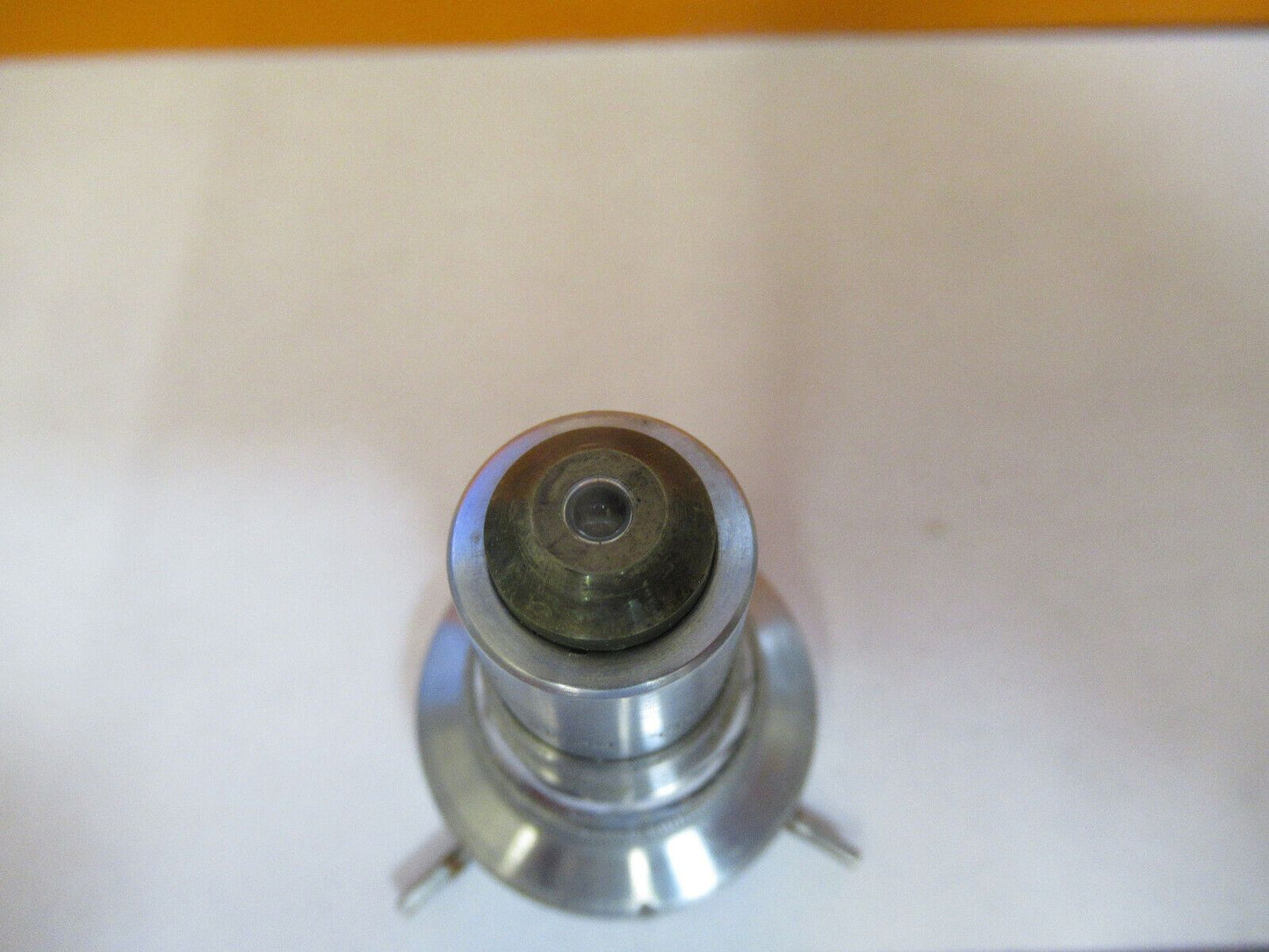 BAUSCH LOMB POL OBJECTIVE 45X LENS + CLAMP MICROSCOPE PART AS PICTURED #P4-B-76