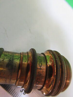 ANTIQUE BAUSCH LOMB BRASS OBJECTIVE LENS MICROSCOPE PART AS PICTURED Q9-A-46