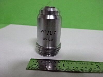 MICROSCOPE PART OBJECTIVE LEITZ WETZLAR GERMANY 40X OPTICS AS IS B#4-DT-A-1