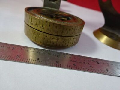 ANTIQUE 1880's BRASS BAUSCH LOMB CONDENSER HOLDER MICROSCOPE PART AS PIC &95-60