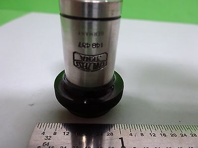 MICROSCOPE PART OBJECTIVE CARL ZEISS JENA GERMANY HI 90X OPTICS AS IS BN#H7-A-13