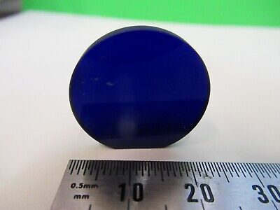 OPTICAL TRUNCATED GLASS BLUE FILTER OPTICS AS PICTURED &18-A-46