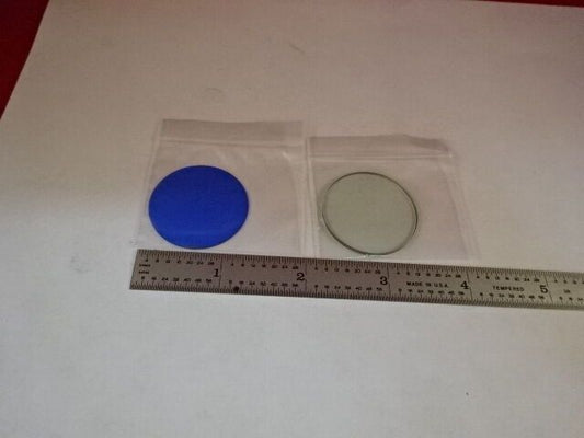 MICROSCOPE PART ZEISS GERMANY FILTER LOT ILLUMINATOR OPTICS AS IS #M2-B-72