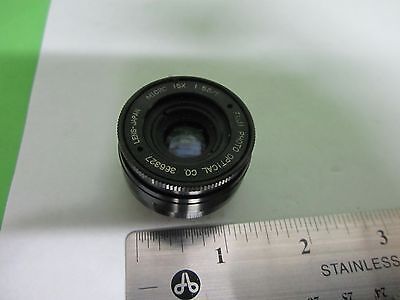 MICROSCOPE PART LENS FUJI JAPAN MICRO 1:5.6/58 OPTICS AS IS + IRIS BIN#Q9-T-07