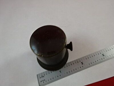 ANTIQUE BRASS MOUNTED LENS MICROSCOPE PART OPTICS #L9-B-24