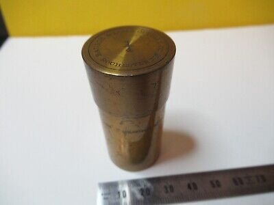 EMPTY ANTIQUE BRASS OBJECTIVE CAN BAUSCH LOMB 1/4 MICROSCOPE AS PICTURED 14-C10