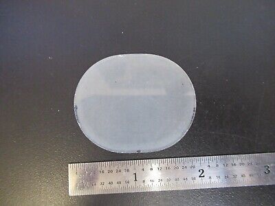 OPTICAL FROSTED GLASS PLATE RACETRACK SHAPE OPTICS AS PICTURED &Q1-A-86