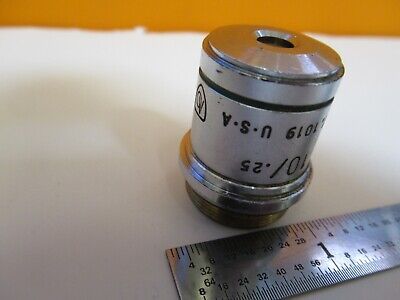 AO CAT 1019 10X ACHROMAT OBJECTIVE OPTICS MICROSCOPE PART AS PICTURED &1E-C-90