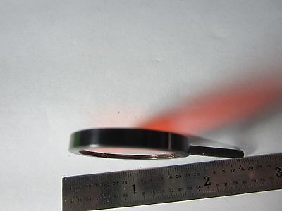 MICROSCOPE PART OPTICAL RED FILTER OPTICS AS IS BIN#34-28