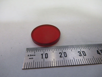 OPTICAL RED FILTER GLASS SCHOTT  LASER OPTICS AS IS  BIN#F3-B-13