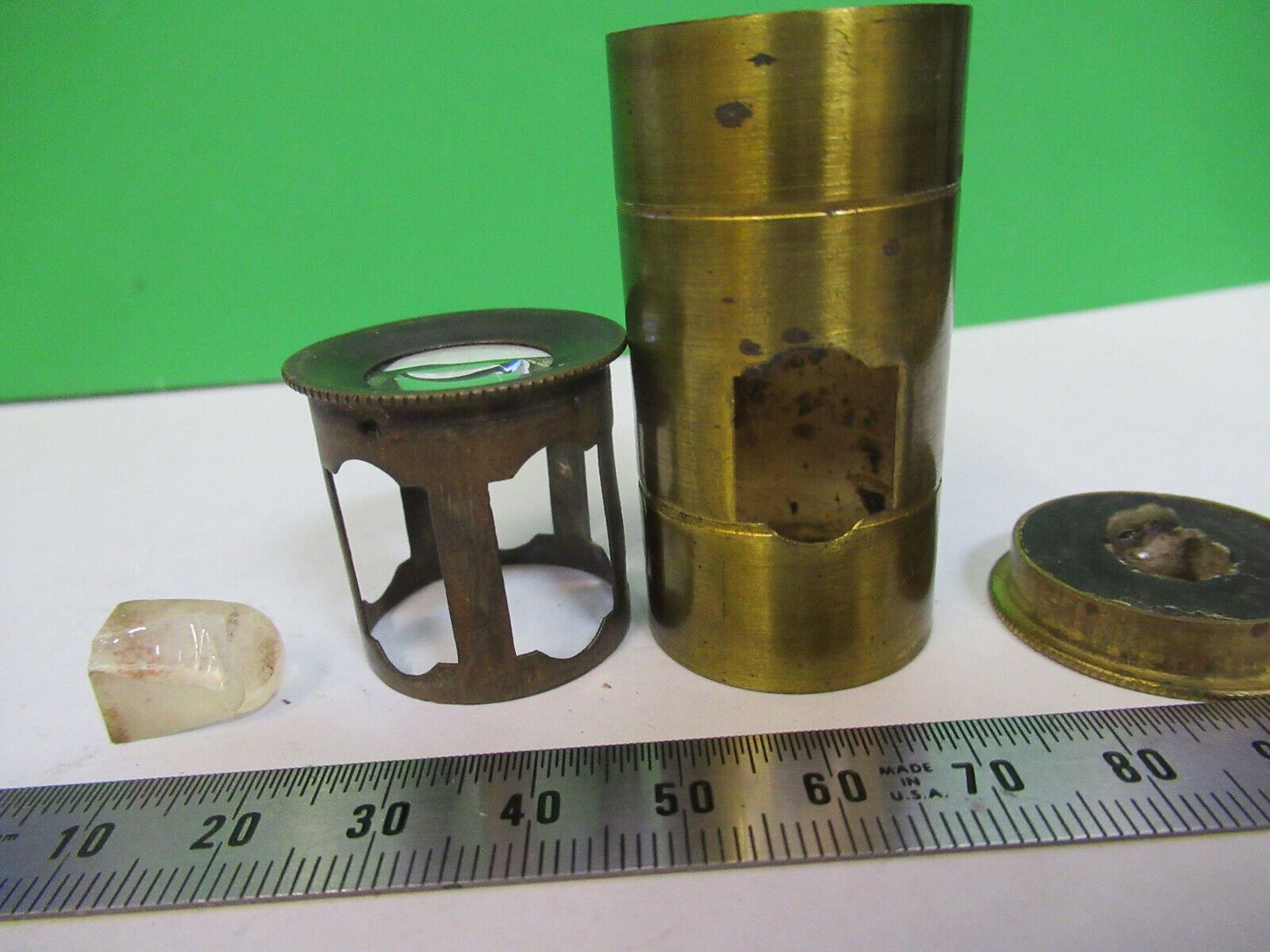 ANTIQUE BRASS PORTABLE ASSEMBLY SEED MICROSCOPE PART AS PICTURED #R9-B-21