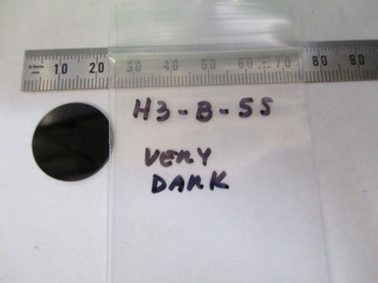 OPTICAL VERY DARK GLASS FILTER OPTICS AS PICTURED &H3-B-55