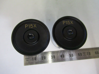 TOKYO PAIR EYEPIECE LENS P15X NEW OPTICS MICROSCOPE PART AS PICTURED #W5-B-14