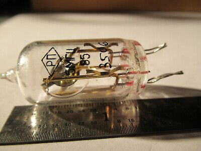 ANTIQUE QUARTZ RADIO CRYSTAL RUSSIAN RP GLASS HOLDER FREQUENCY CONTROL #F4-A-78