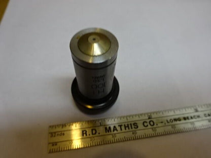 MICROSCOPE PART OBJECTIVE OLYMPUS HI 100X FAIR OPTICS AS IS #81-49