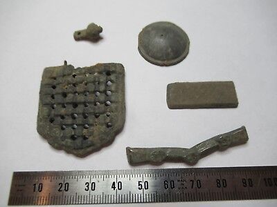 ANTIQUE BRASS BRONZE LOT MEDIEVAL ??? from EUROPE BOG FIND AS PICTURED &3-DT-08