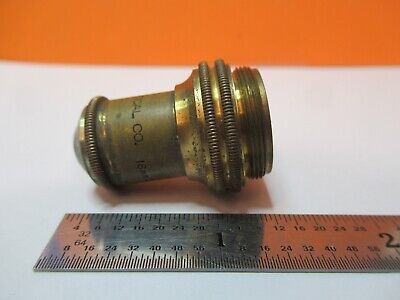 ANTIQUE BRASS BAUSCH LOMB 16mm OBJECTIVE MICROSCOPE PART AS PICTURED &W8-A-49