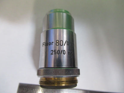 REICHERT AUSTRIA OBJECTIVE 80X /250 FLUOR MICROSCOPE PART AS PICTURED W9-B-05