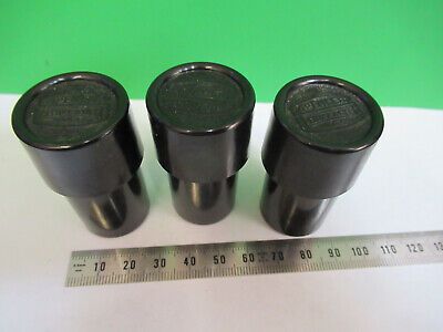 LOT 3 EA PLASTIC EMPTY OBJECTIVE CANS SPENCER MICROSCOPE AS PICTURED &Q9-A-128