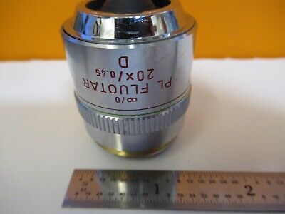 LEITZ LEICA OBJECTIVE D FLUOR 20X OPTICS MICROSCOPE PART AS PIC &H8-B-13