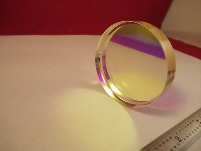 OPTICAL FLAT DICHROIC COATING MIRROR 2" DIAMETER 1/10 WAVE OPTICS AS IS &FT-1-29