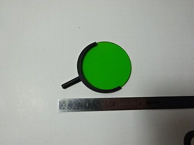 MICROSCOPE PART LEITZ GERMANY GREEN PANCHROM FILTER OPTICS AS IS B#AE-81