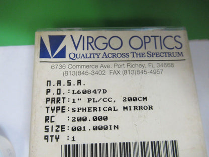 OPTICAL ex-NASA MIRROR LENS COATED LASER OPTICS AS PICTURED Q7-A-55