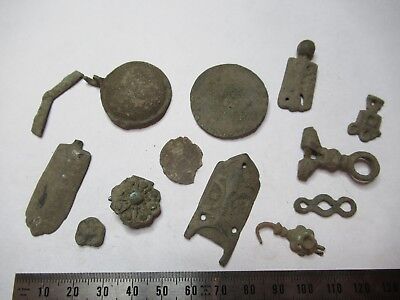 ANTIQUE BRASS BRONZE LOT MEDIEVAL ??? from EUROPE BOG FIND AS PICTURED &3-DT-13