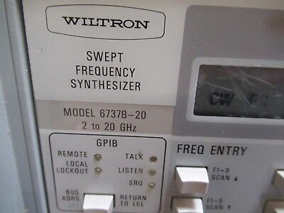 WILTRON SWEPT FREQUENCY SYNTHESIZER 2-20 GHz MODEL 6737B-20 AS PICTURED &GAR