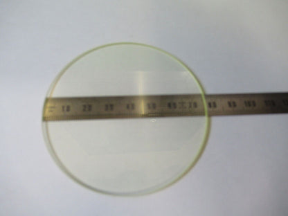 OPTICAL YELLOWISH GLASS WINDOW MIL SPEC LASER OPTICS AS PICTURED #22-A-38