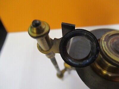 ANTIQUE BRASS SPHEROMETER LENS OPTICS METER MICROSCOPE PART AS PICTURED &8M-A-04