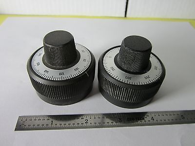 LOT 2 EA OPTICAL MICROSCOPE PART KNOBS ZEISS GERMANY OPTICS BIN#C8-06