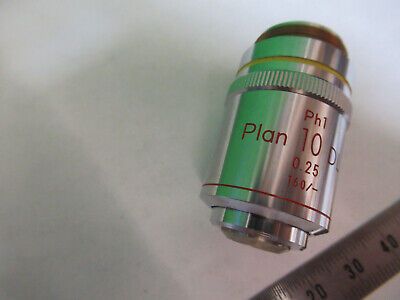 NIKON JAPAN PHASE OBJECTIVE PH1 10X /160 MICROSCOPE PART AS PICTURED &Q9-A-136