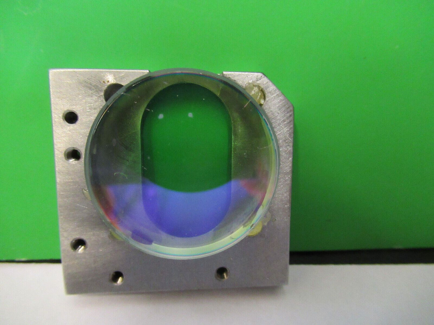 OPTICAL DICHROIC LENS MOUNTED BASE  LASER OPTICS AS PICTURED &R6-A-19