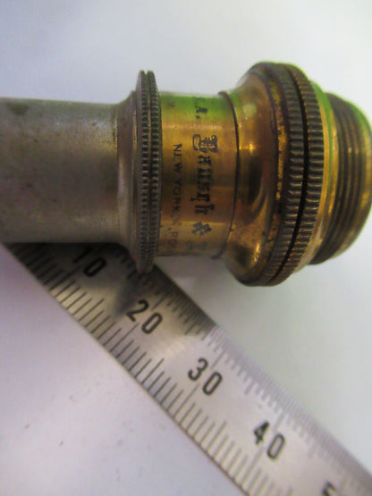 ANTIQUE BRASS 1/12 BAUSCH LOMB OBJECTIVE MICROSCOPE PART AS PICTURED #W5-B-29