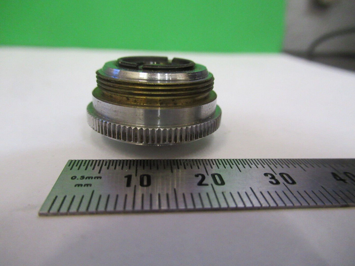 AMERICAN OPTICS AO OBJECTIVE 3.5X LENS MICROSCOPE PART AS PICTURED R4-A-33