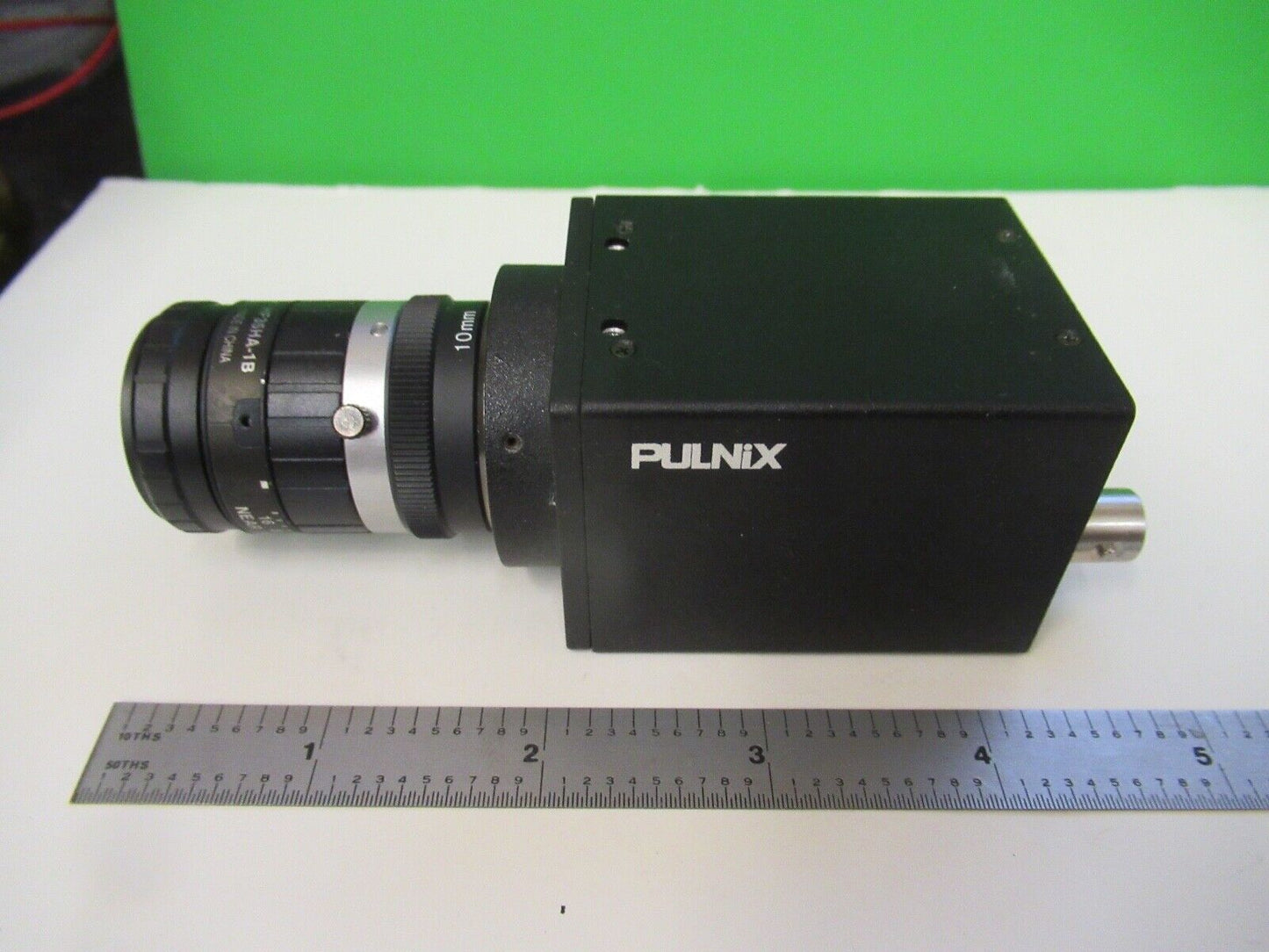 PULNIX CCD CAMERA TM-200 + FUJINON LENS MICROSCOPE PART AS PICTURED &80-A-11