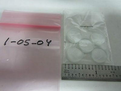 OPTICAL LOT 5 EA GLASS BLANKS for lenses  #1-15-04 LASER OPTICS BIN#1