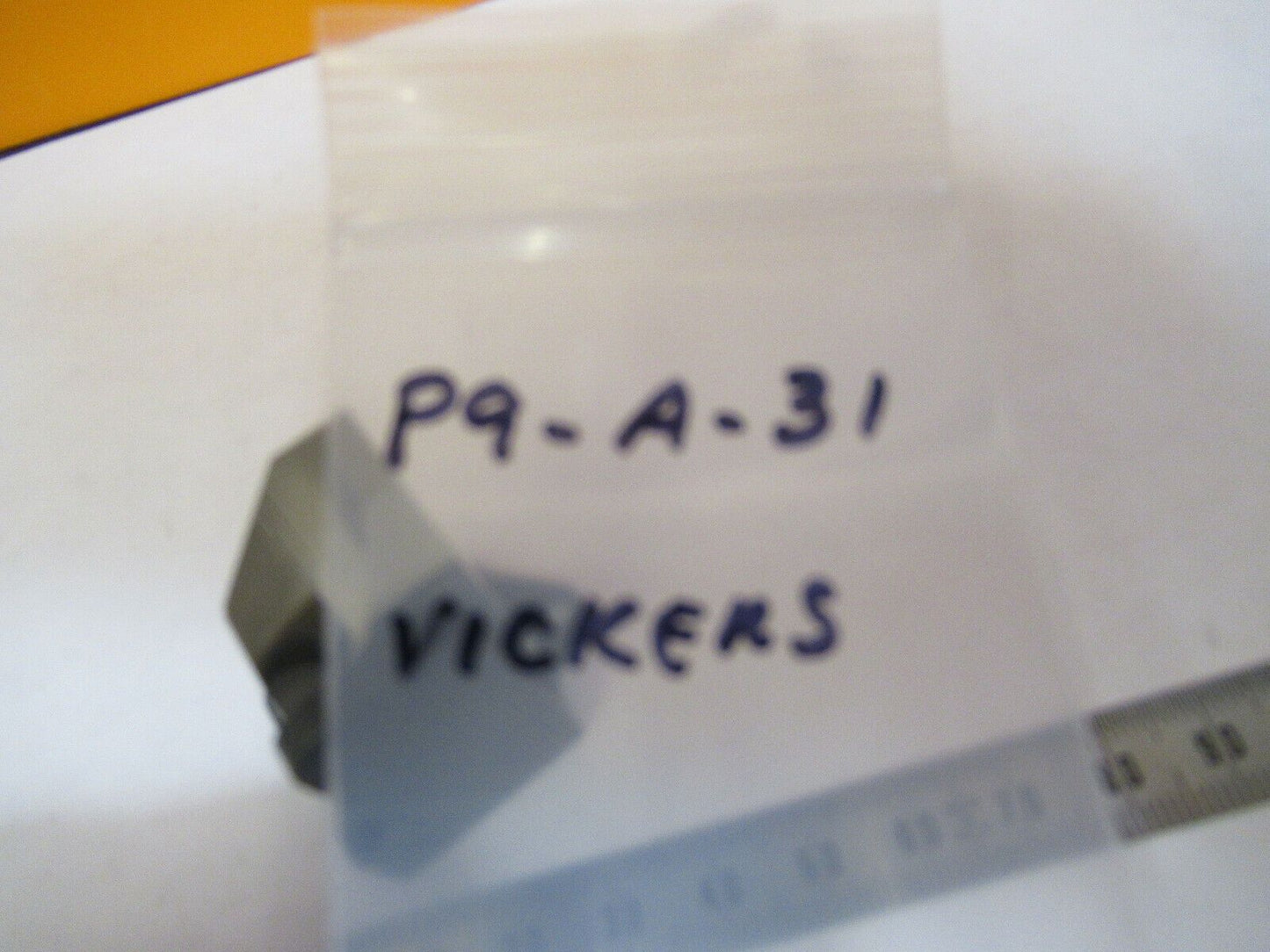 VICKERS UK GLASS PRISM HEAD OPTICS MICROSCOPE PART AS PICTURED &P9-A-31