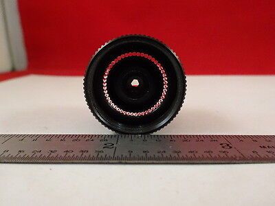 MICROSCOPE PART OBJECTIVE 1X + FIBER GLASS GUIDE OPTICS AS IS #AM-20